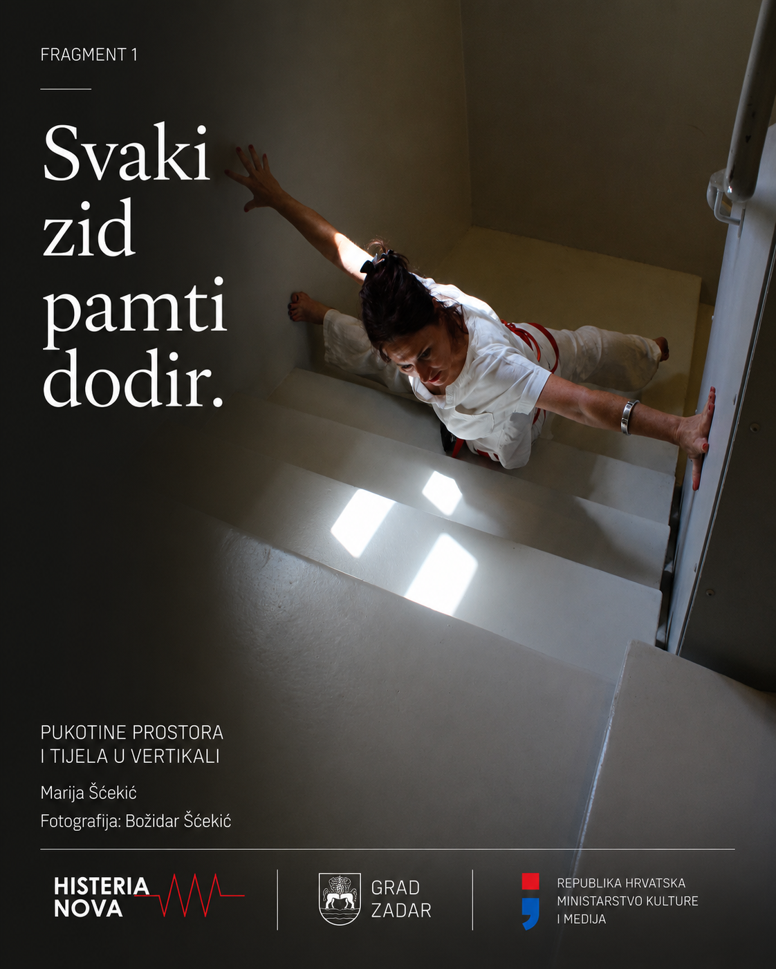 Fragment 1: Every wall remembers a touch. Cracks of Space and Body in the Vertical, photo by Božidar Šćekić